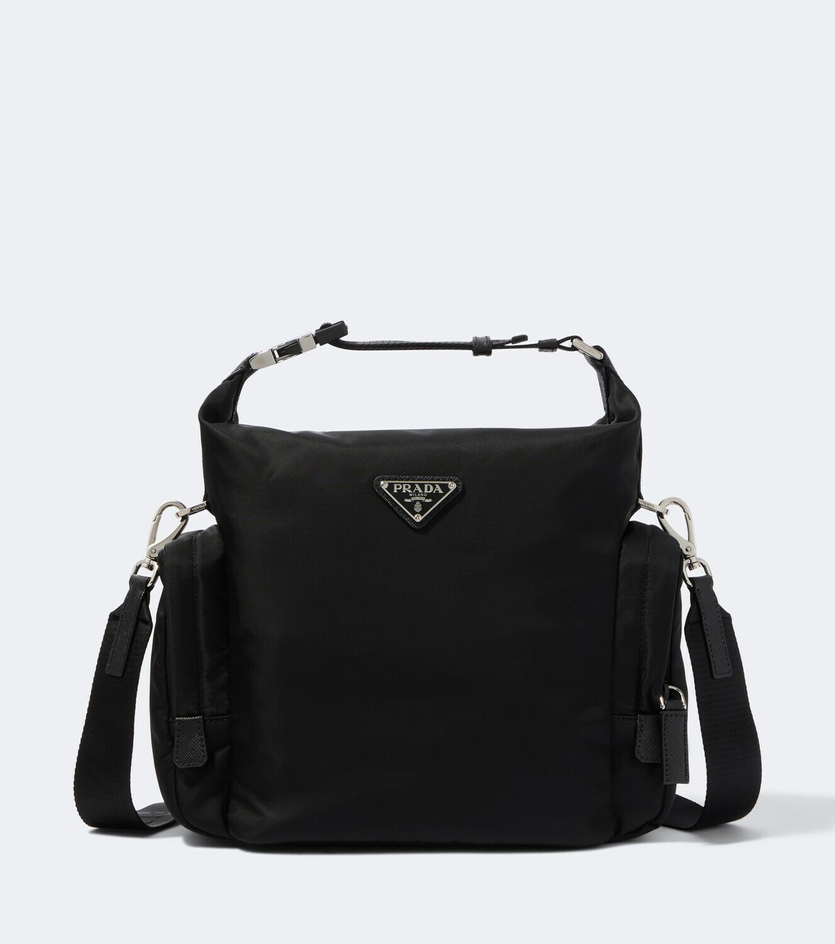 Prada Re-Nylon leather-trimmed shoulder bag