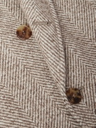 Brunello Cucinelli - Heringbone Woven Coat - Neutrals