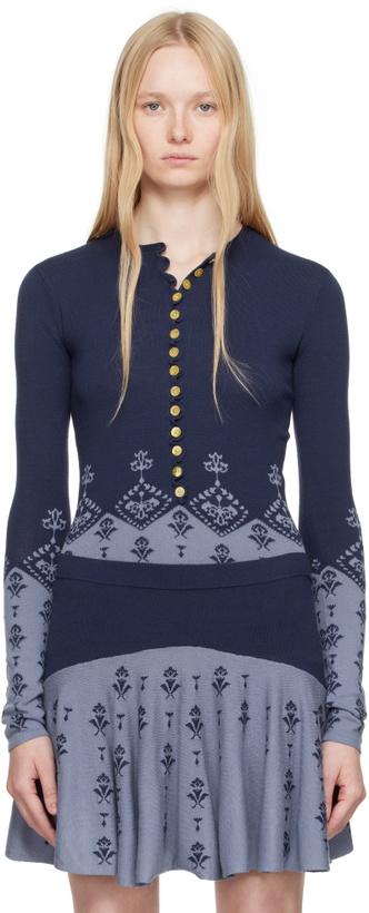 Photo: Conner Ives Blue Sock Long Sleeve Henley