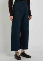 Studio Nicholson Twist Straight-leg Cotton Trousers Dark Purple