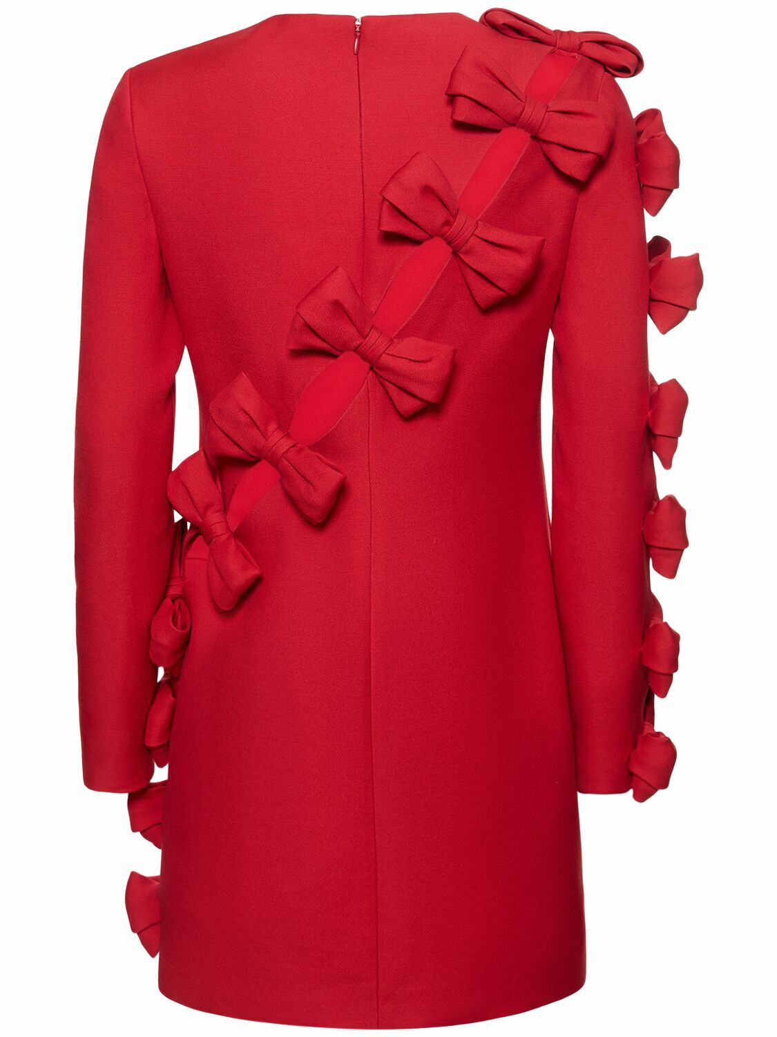 VALENTINO - Cutout Crepe Couture Mini Dress W/bows Valentino