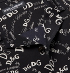 Dolce & Gabbana - Logo-Print Silk-Chiffon Shirt - Black