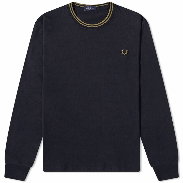 Photo: Fred Perry Men's Twin Tipped T-Shirt in Navy