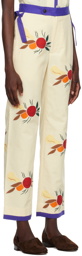 Bode Off-White Fruit Bunch Trousers