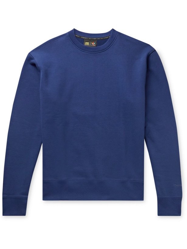 Photo: ADIDAS CONSORTIUM - Pharrell Williams Basics Loopback Cotton-Jersey Sweatshirt - Blue