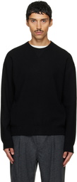 Solid Homme Black Wool Sweater