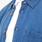 Corridor Men's Washed Denim Overshirt in Indigo