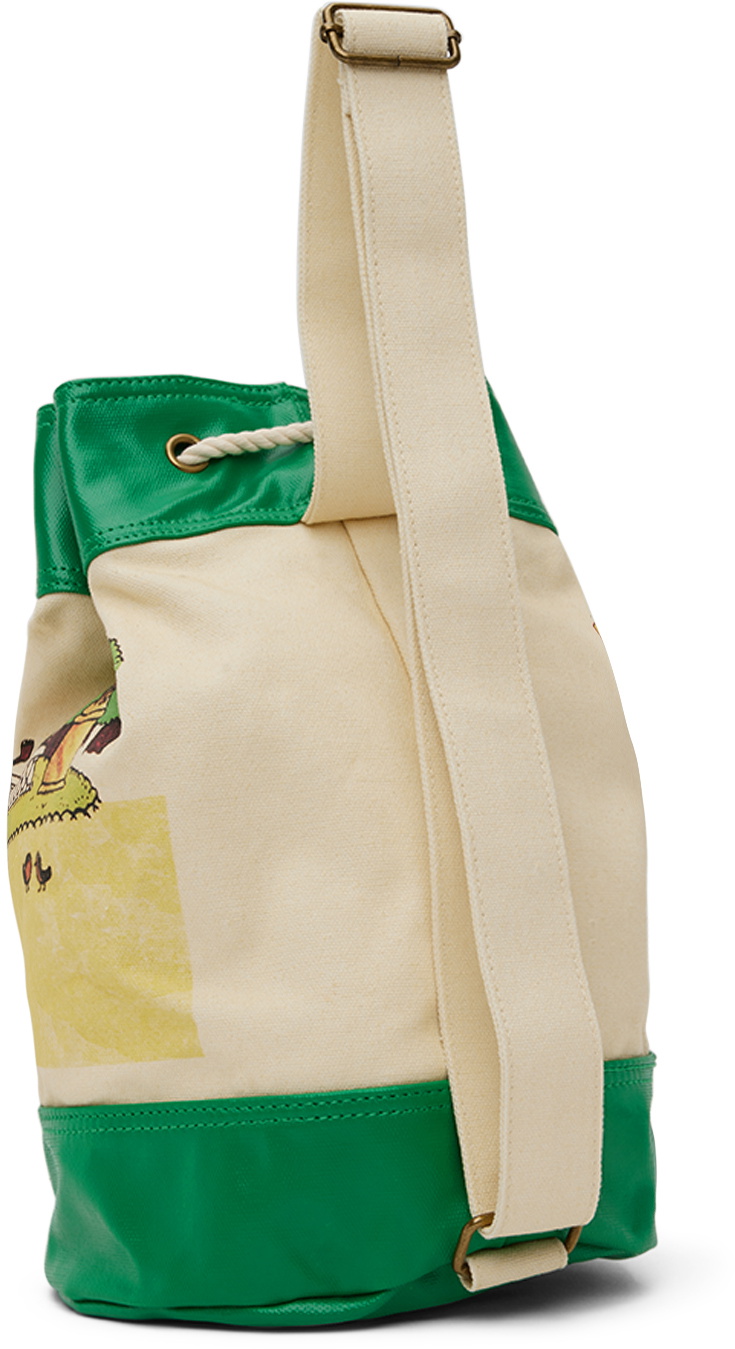 The Animals Observatory Kids Green & Off-White Babar Backpack The