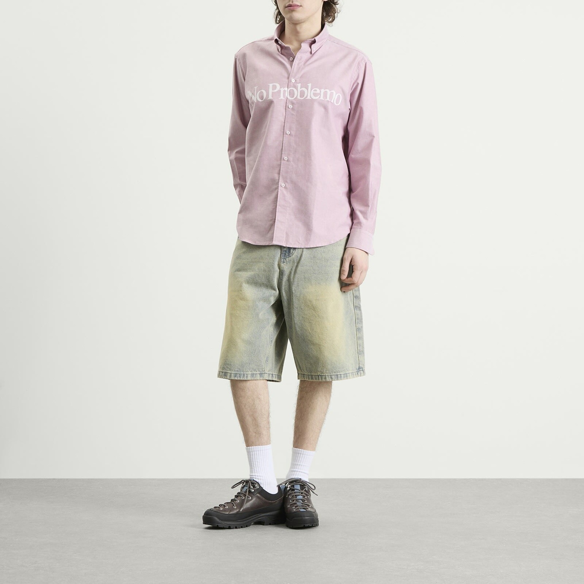 No Problemo Men's Logo Oxford Shirt in Red