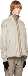meanswhile Taupe Ice Touch Overwrap Jacket