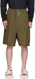 Connor McKnight Khaki Striped Pyjama Shorts