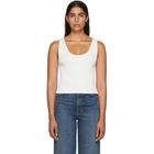 Amo White Cropped Rib Tank Top