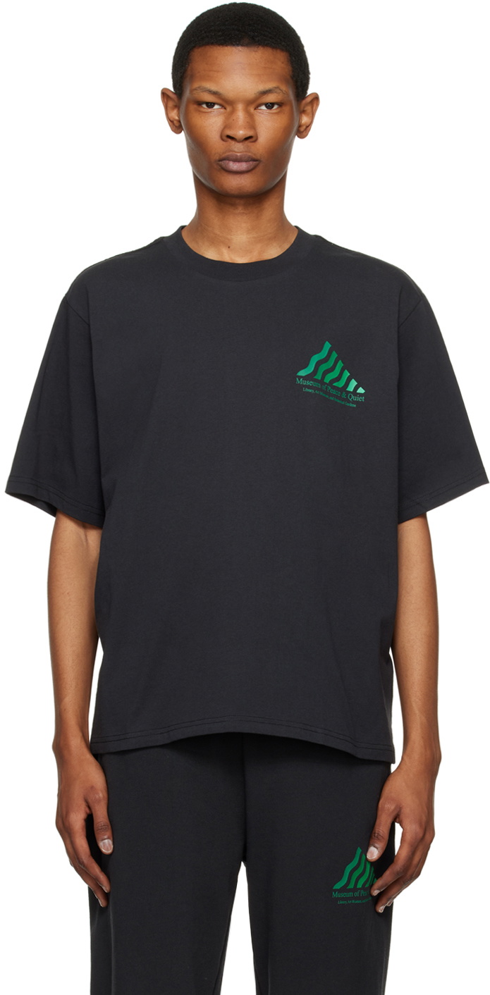 Museum of Peace & Quiet Black 'Library' T-Shirt