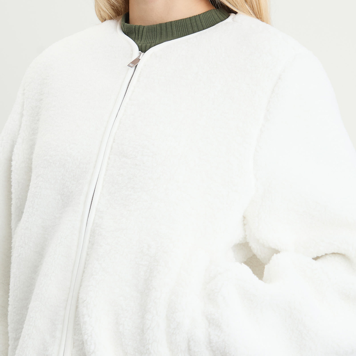 Samsøe Samsøe Women's Saautumn Fleece Jacket in Clear Cream