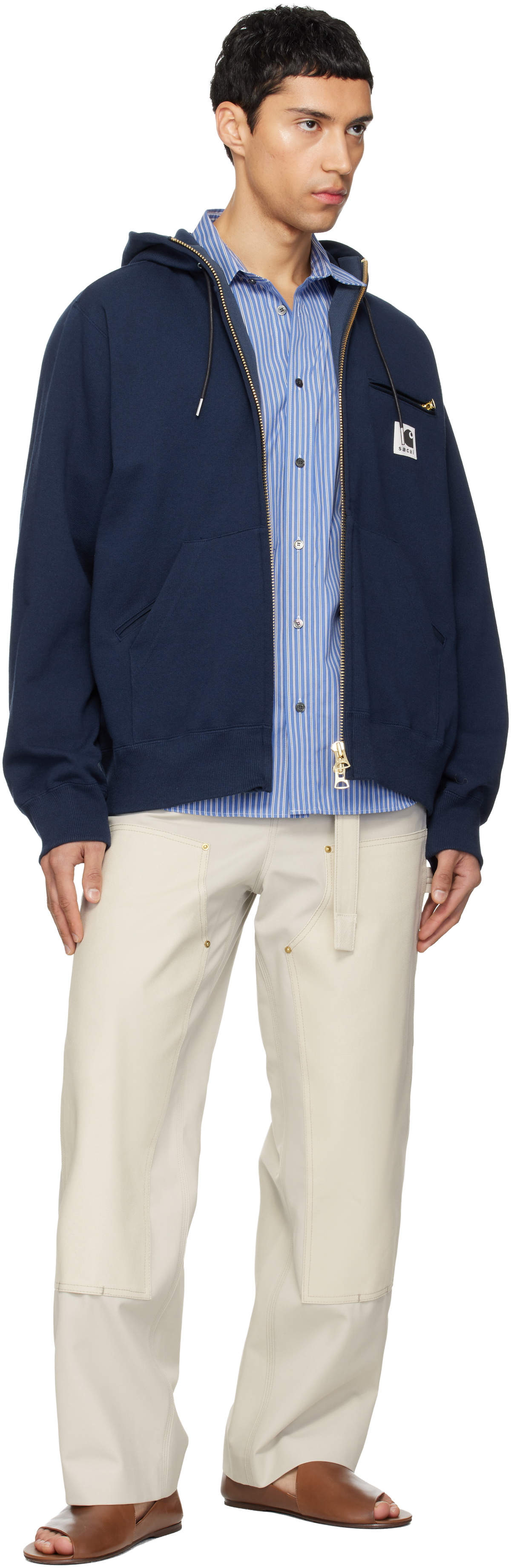 sacai sweat jersey hoodie zip パーカー サカイ sacai（サカイ） 24SS SWEAT JERSEY HOODIE SCM-069 ダブルジッパー