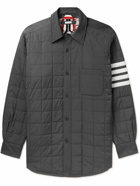 Thom Browne - Striped Quilted Shell Down Jacket - Gray