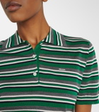 Prada Striped cotton and silk polo shirt