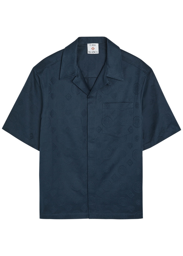 Photo: Casablanca Monogram Cotton Shirt Navy