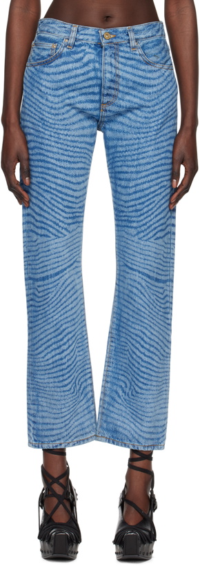 Photo: VITELLI SSENSE Exclusive Blue Swirl Jeans