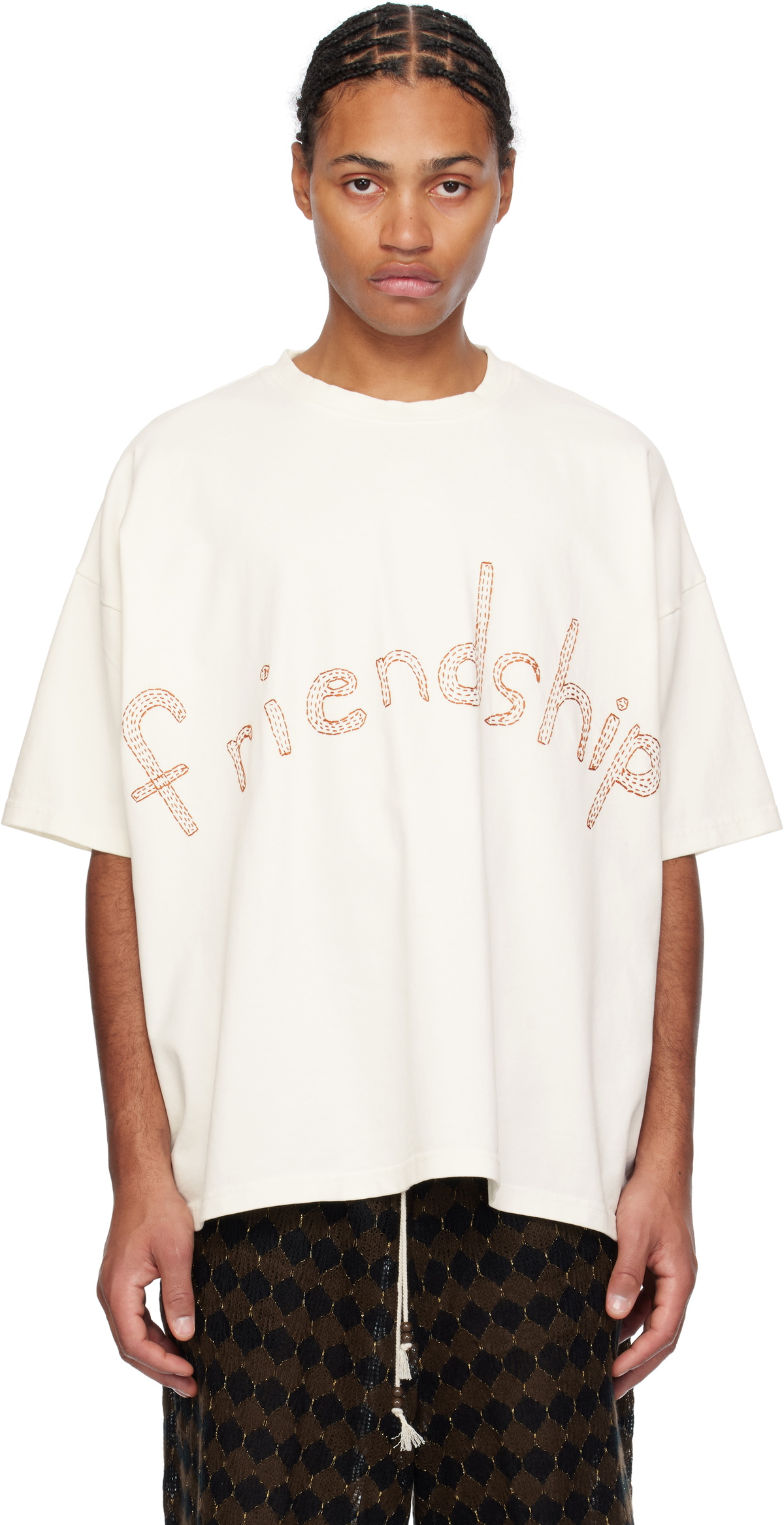 Glass Cypress SSENSE Exclusive Off-White 'Friendship' T-shirt Glass Cypress