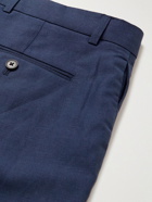Club Monaco - Sutton Slim-Fit Tapered Linen and Wool-Blend Trousers - Blue