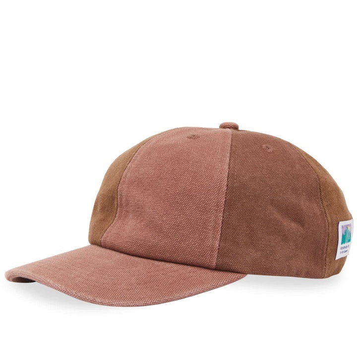Photo: Butter Goods Men's Patchwork 6 Panel Cap in Washed Burgundy