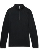 Veilance - Frame Merino Wool-Blend Half-Zip Polo Shirt - Black