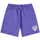 Sporty & Rich Beverly Hills Gym Short in Purple/White