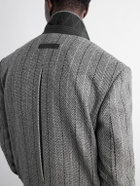 Zegna - Trofeo Selection Double-Breasted Pinstriped Wool Coat - Gray