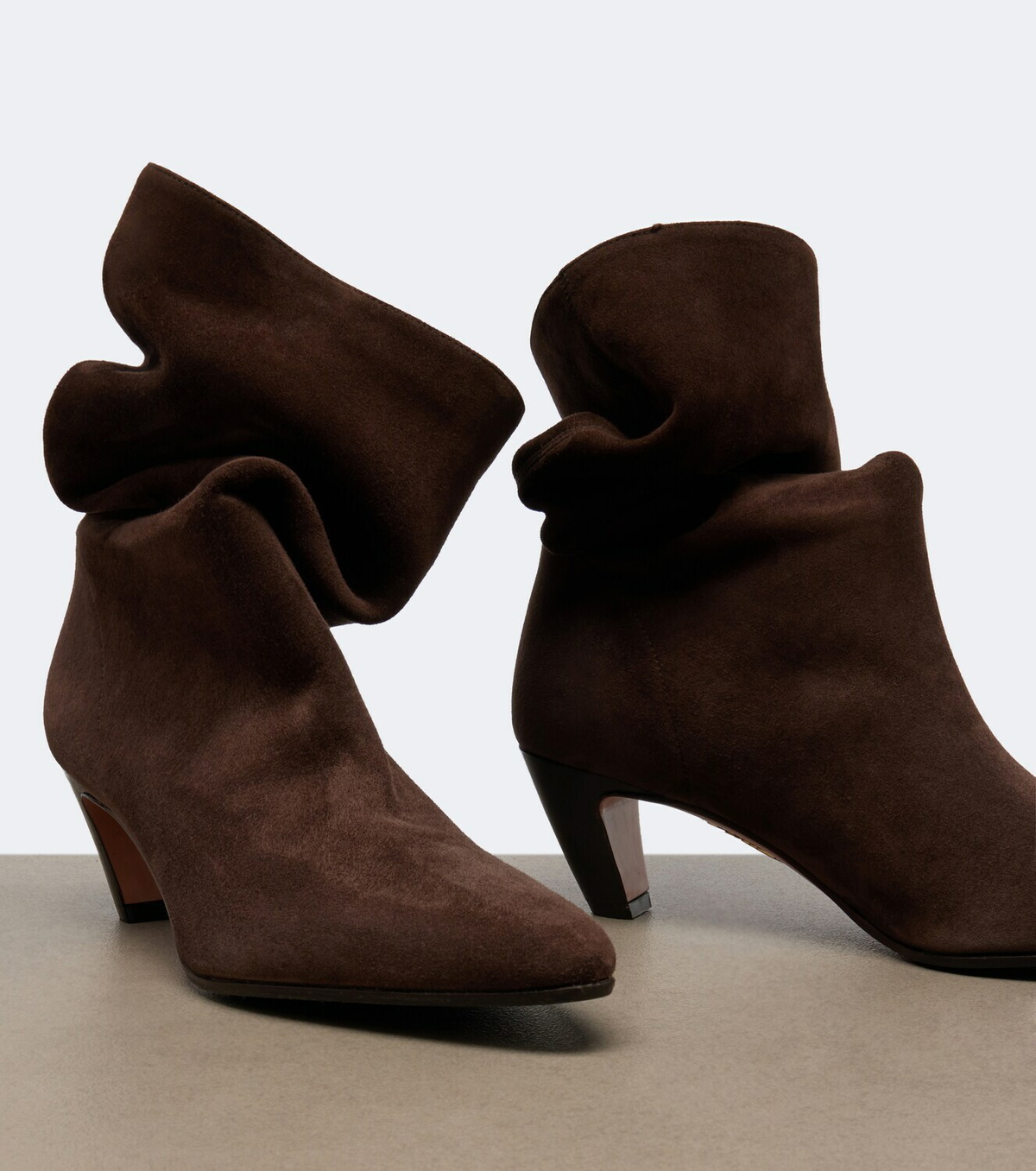 Aquazzura Slouchy 50 suede ankle boots