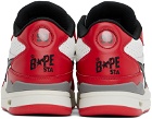 BAPE Red & White Clutch Sta #1 Sneakers