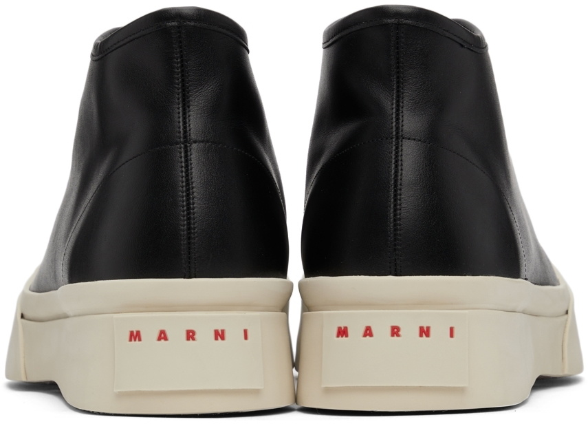 Marni Black Leather Pablo High-Top Sneakers