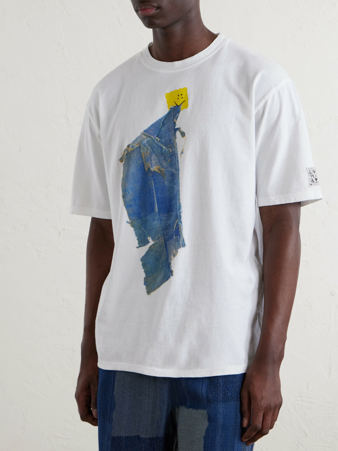 KAPITAL - Printed Cotton-Jersey T-Shirt - White