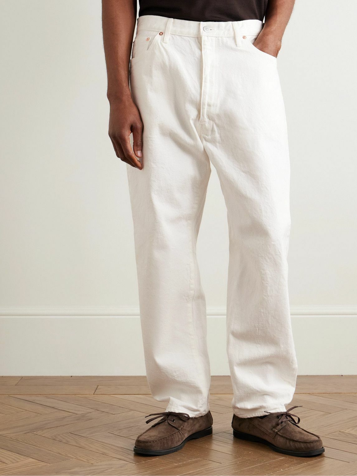 パンツ KAPTAIN SUNSHINE BAKER DENIM PANTS WHITE Baker Denim Pants - White