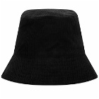 Engineered Garments Men's Cord Bucket Hat in Black Cotton 8W Corduroy