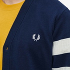 Fred Perry Authentic Men's Tipped Sleeve Cardigan in French Navy