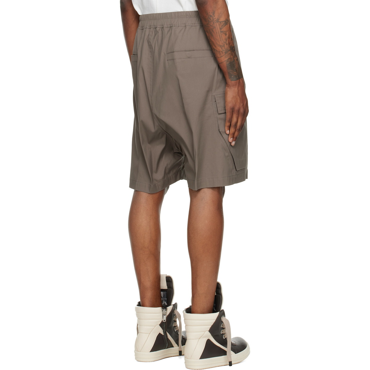 Rick Owens Gray Tower Cargobela Shorts