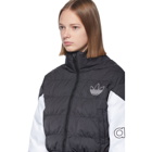 adidas Originals Black and White Cropped Down Jacket