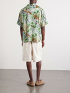 OrSlow - Camp-Collar Printed Voile Shirt - Green