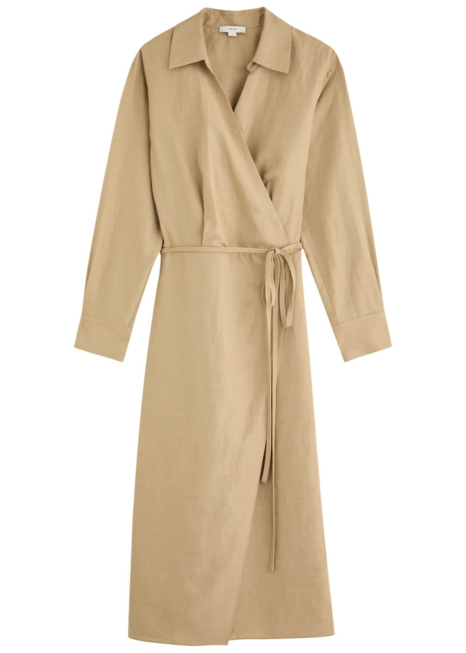 Vince Half-Zip Sand Melange Knit