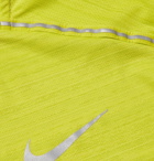 Nike Running - Miler Logo-Print Breathe Dri-FIT T-Shirt - Chartreuse