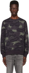 PS by Paul Smith Black & Green Camouflage Sweatshirt