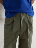 Aimé Leon Dore - Straight-Leg Pleated Cotton Trousers - Brown