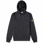 Stone Island Men's Cotton Zip Pocket Detail Popover Hoody in Navy