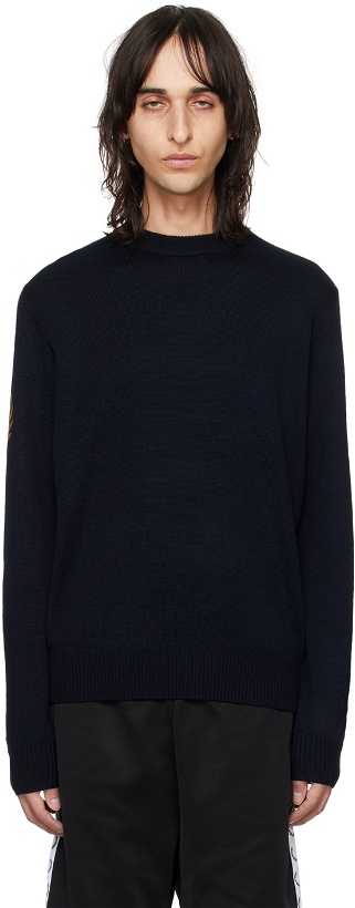 Photo: Fred Perry Navy Laurel Wreath Sweater