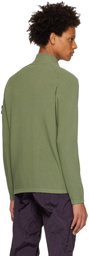 Stone Island Green Zip Sweater