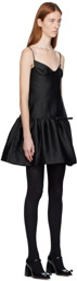 Shushu/Tong Black Peplum Midi Dress