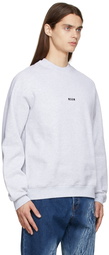 MSGM Grey Micro Logo Sweatshirt