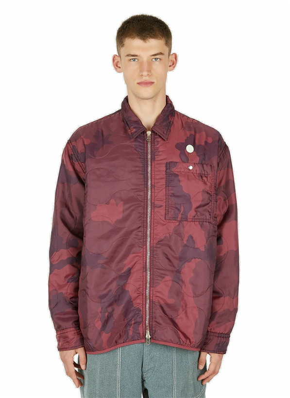 Photo: OAMC RE-WORK - Quilted Camouflage Jacket in Red