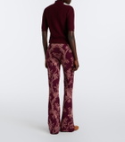 Etro Wool-blend jacquard flared pants